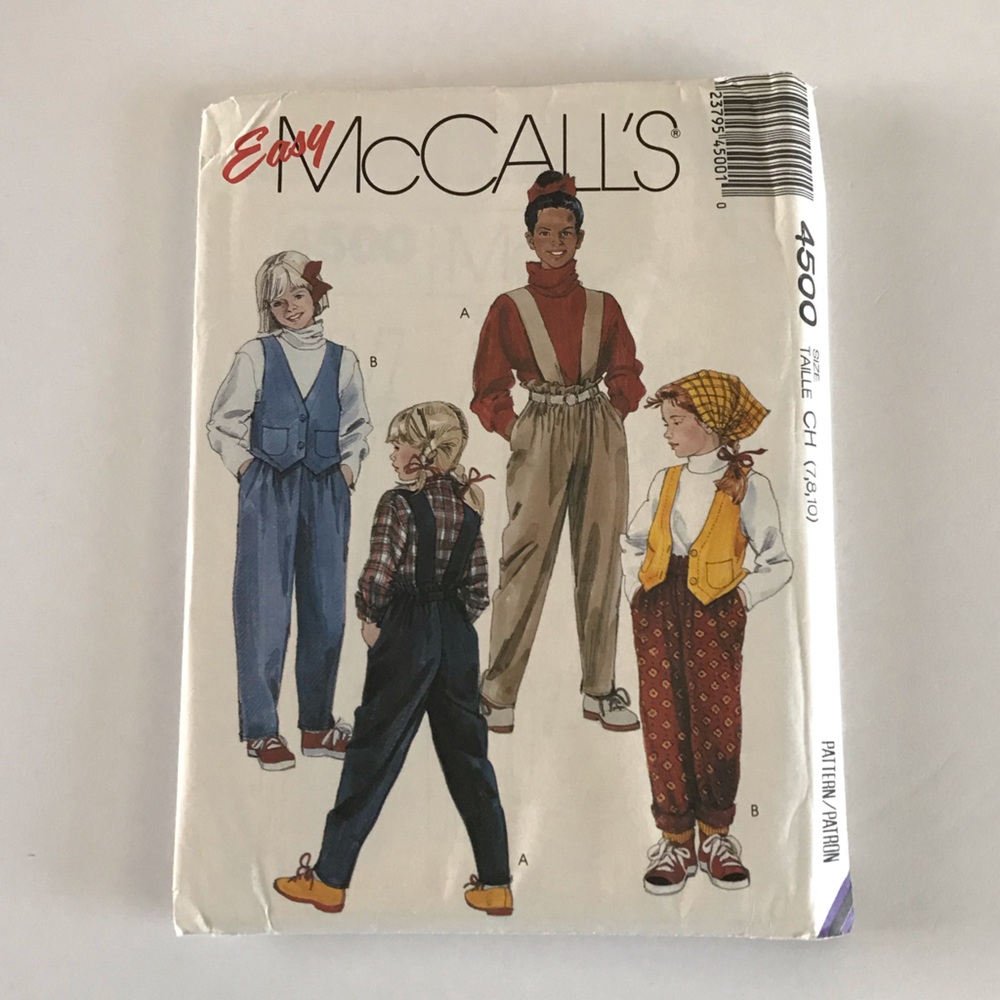 🧵3for12🧵 VTG McCall’s Pattern 4500 Child’s Vest Pants